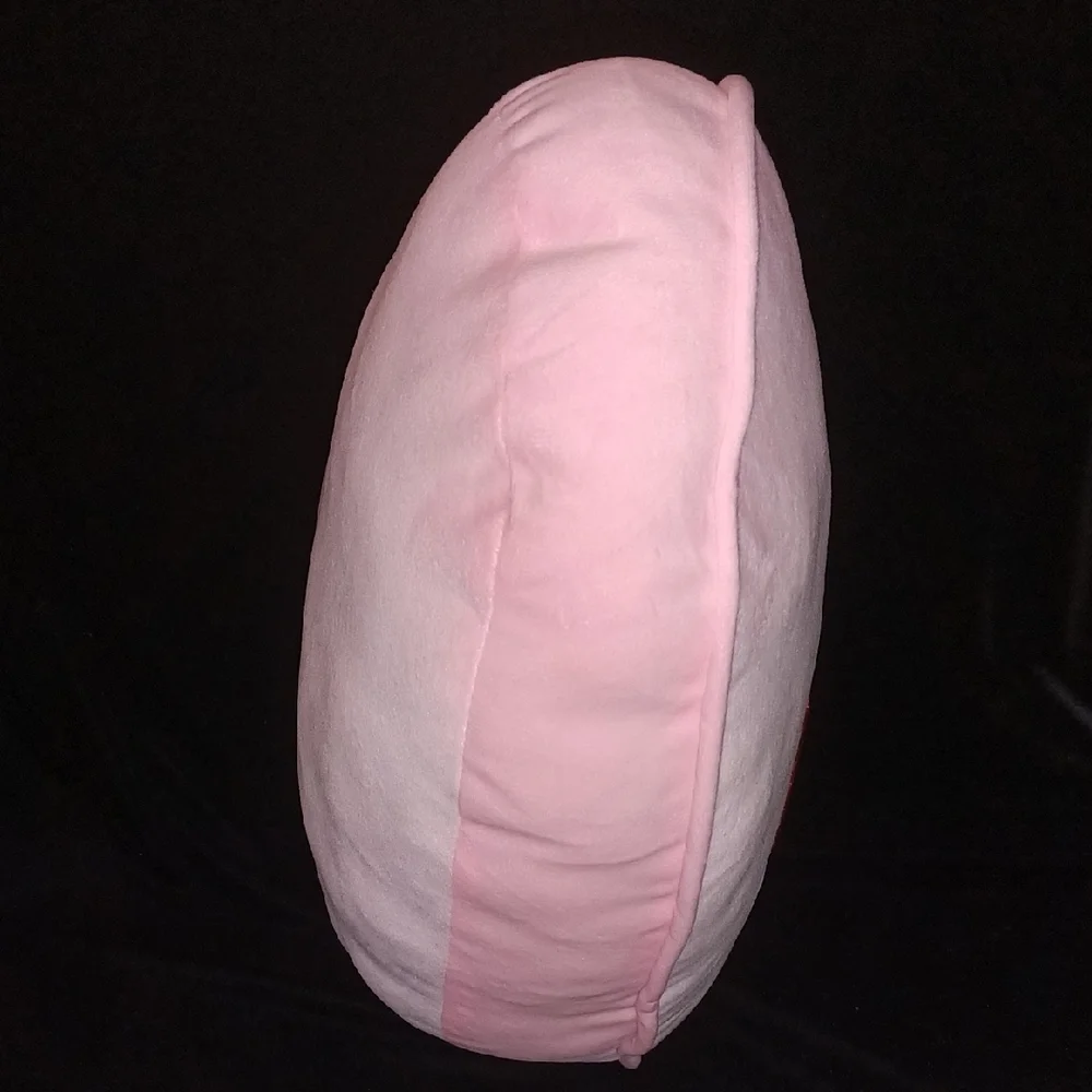 Be Mine Heart Pillow - Pink with Red Embroidery